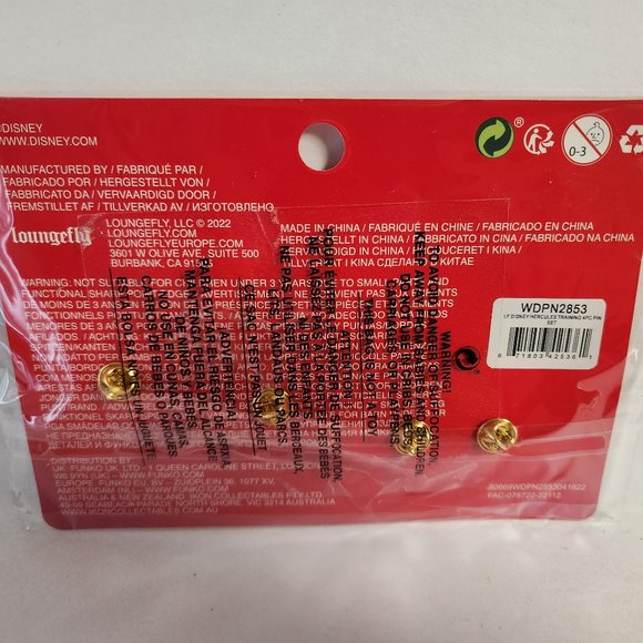 Loungefly Disney Hercules Pin Set 25th Anniversary Sunset 4 Enamel Pins - Picture 2 of 3